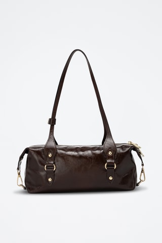 Sac porté épaule en cuir Colby - Marron foncé