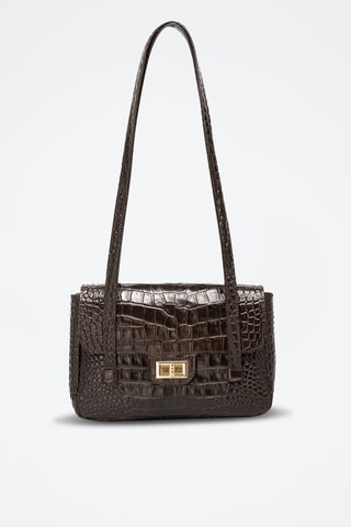 Bolso de piel Scarlet - Marrón oscuro