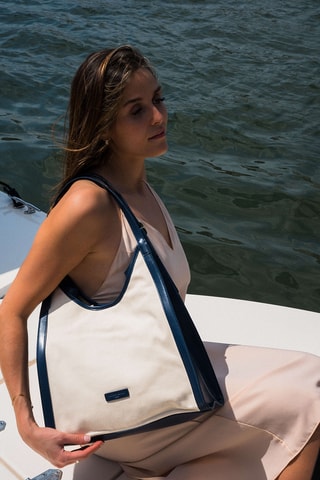 Bolso de piel Zaya  - Azul marino