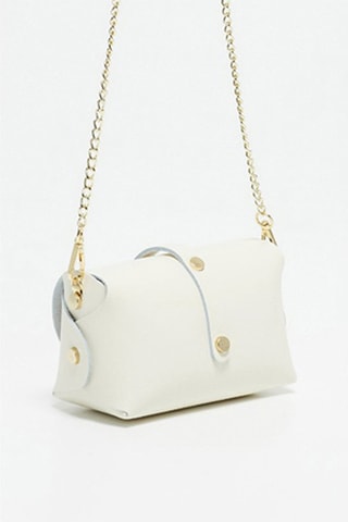 Bandolera de piel Zephyr - Blanco
