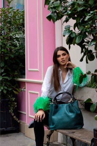 Bolso de piel Reina - Verde