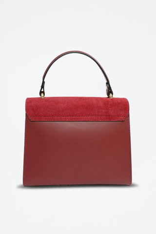 Bolso de piel Shak - Dorado y rojo