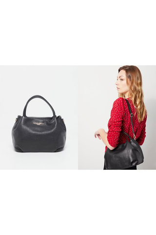 Bolso de piel Mao - Negro