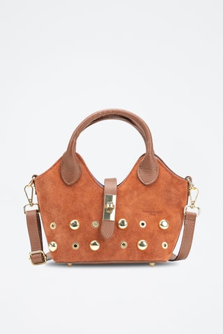 Bandolera de piel Josie - Naranja