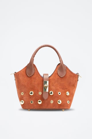 Bandolera de piel Josie - Naranja