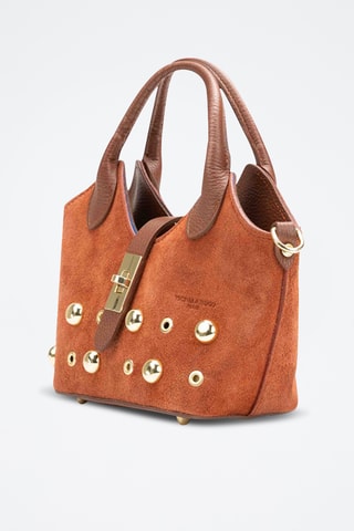 Bandolera de piel Josie - Naranja