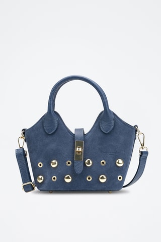 Bandolera de piel Josie - Azul