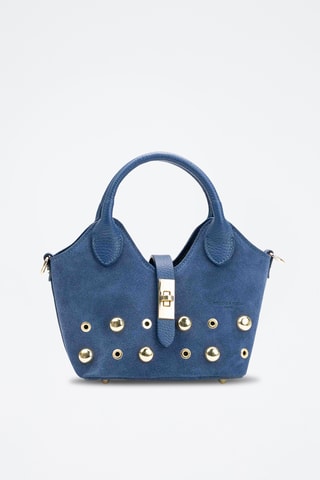 Bandolera de piel Josie - Azul