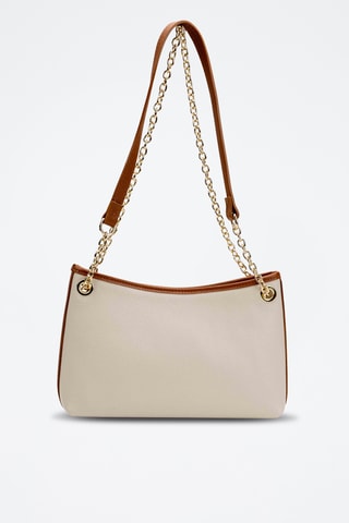 Bolso de piel Ava - Beige y camel