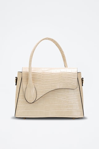 Bandolera de piel Sonia Croco - Beige
