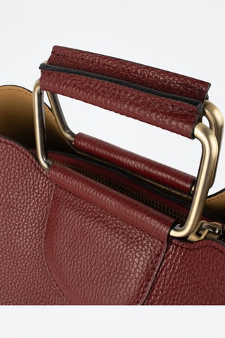 Bolso de piel Biana - Rojo y dorado