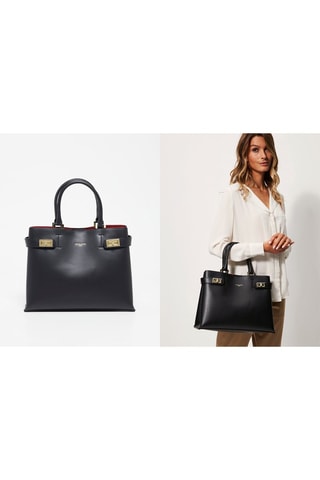 Bolso de piel Lorie - Negro