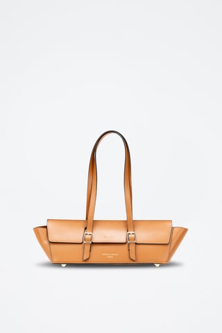 Bolso de piel Briana Box - Camel