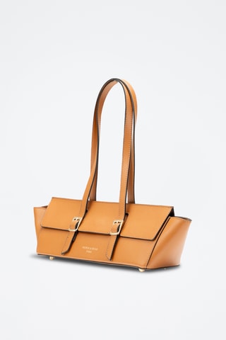 Bolso de piel Briana Box - Camel