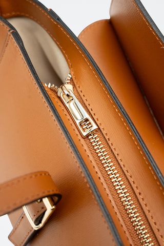 Bolso de piel Briana Box - Camel