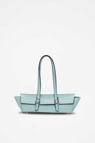 Bolso de piel Briana Box - Azul