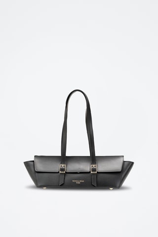 Bolso de piel Briana Box - Negro