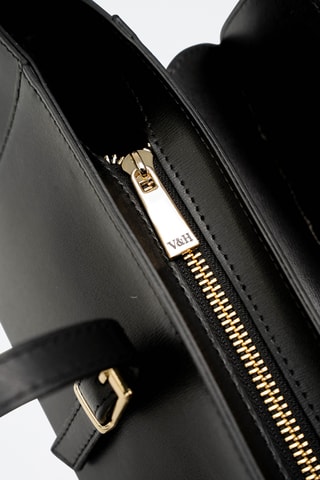 Bolso de piel Briana Box - Negro