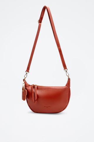 Bandolera de piel Dali - Naranja