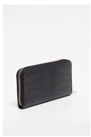 Cartera de piel Eni - Negro