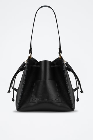 Bandolera de piel Claudia - Negro