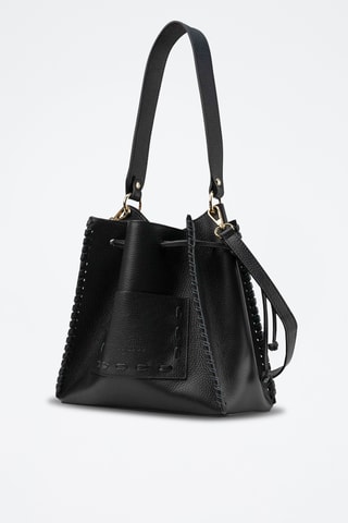 Bandolera de piel Claudia - Negro