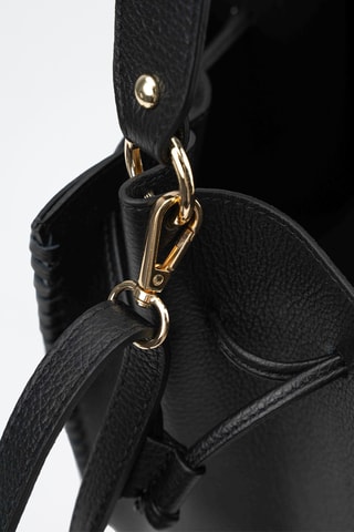 Bandolera de piel Claudia - Negro