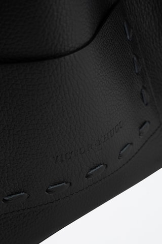 Bandolera de piel Claudia - Negro
