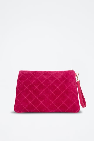 Bolso de mano de piel Clay - Fucsia
