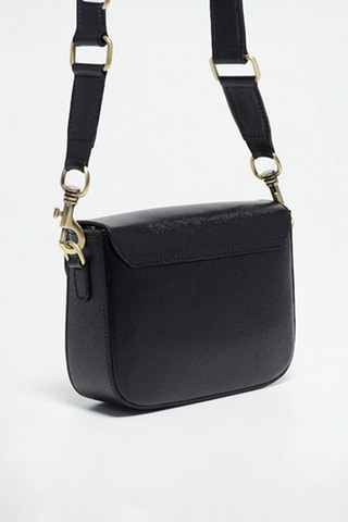 Bandolera de piel Eliane - Negro