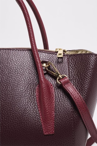 Bolso shopper de piel Soli - Rojo y violeta
