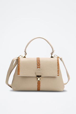 Bandolera de piel Rania - Camel y beige