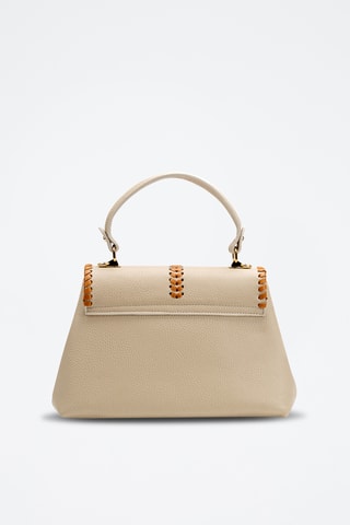 Bandolera de piel Rania - Camel y beige