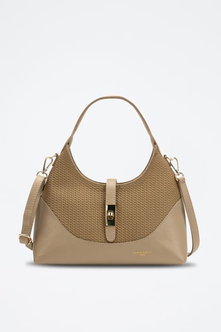 Bandolera de piel Dahlia - Beige