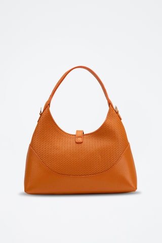 Bandolera de piel Dahlia - Naranja