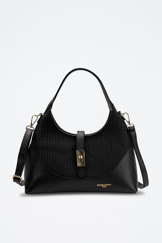 Bandolera de piel Dahlia - Negro