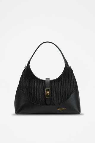 Bandolera de piel Dahlia - Negro