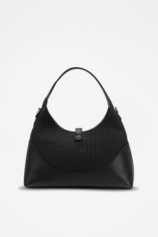 Bandolera de piel Dahlia - Negro