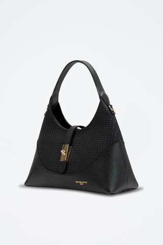 Bandolera de piel Dahlia - Negro