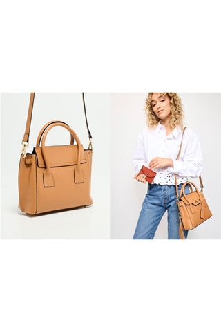 Bolso de piel Set Jeny - Marrón