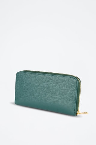 Cartera de piel Selma - Verde y dorado