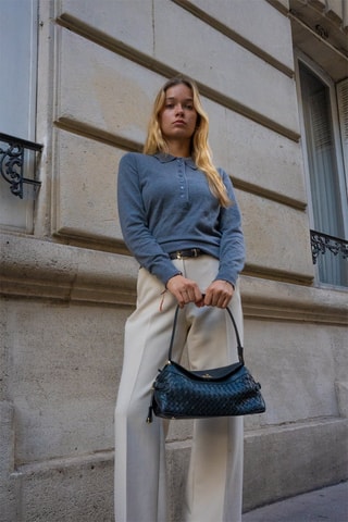 Bolso de piel Yzel - Negro