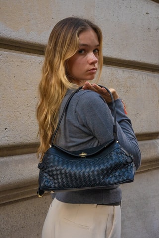 Bolso de piel Yzel - Negro