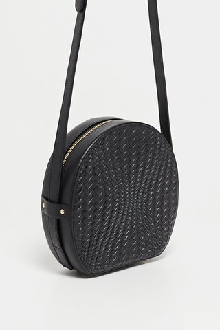 Bandolera de piel Bella - Negro
