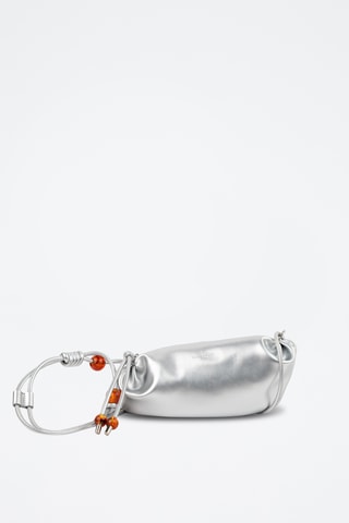 Bolso de piel Aina  - Plateado