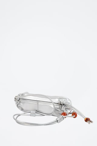 Bolso de piel Aina  - Plateado
