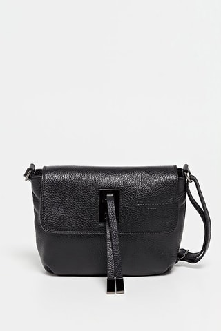 Bandolera de piel Joyce - Negro