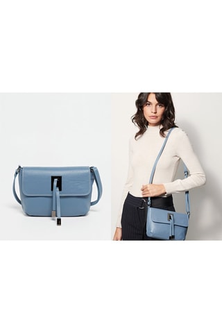 Bandolera de piel Joyce - Azul