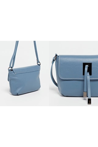 Bandolera de piel Joyce - Azul