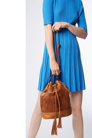 Bolso saco de piel Cerise - Marrón